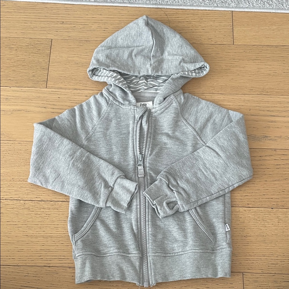 Little Sleepies Light Gray PLAY Kids Hoodie Sz 4T!